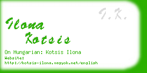 ilona kotsis business card